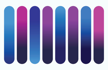 Set of vibrant gradients swatches or buttons