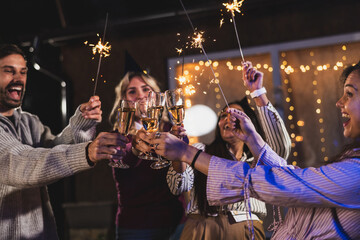 Friends Celebrate Birthday with Sprinklers