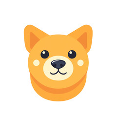 simple cartoon cute dog vector illustration isolated transparent background