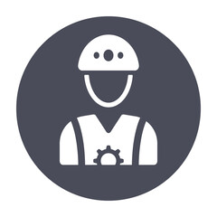 Professional Blue Engineer Icon for Technical Services