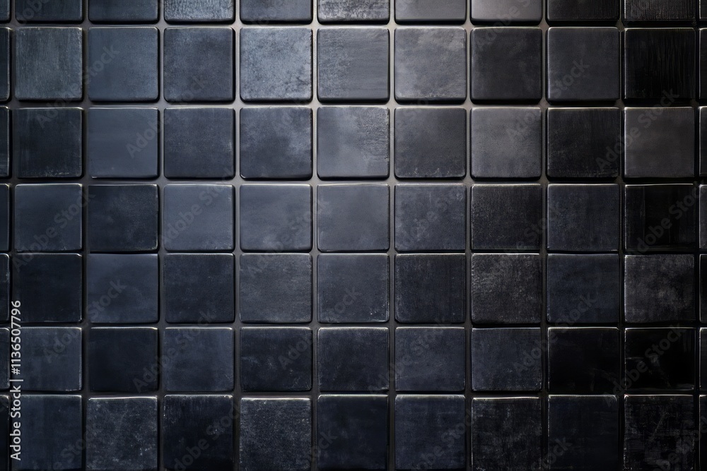 Aufkleber textured 3d checkered surface featuring raised and recessed squares in a dark color scheme