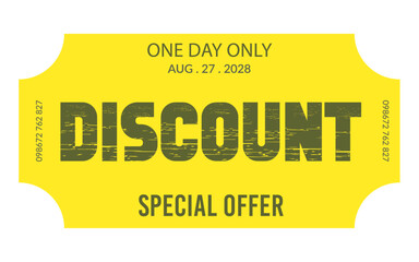 Discount ticket, Ticket, Special offer ticket