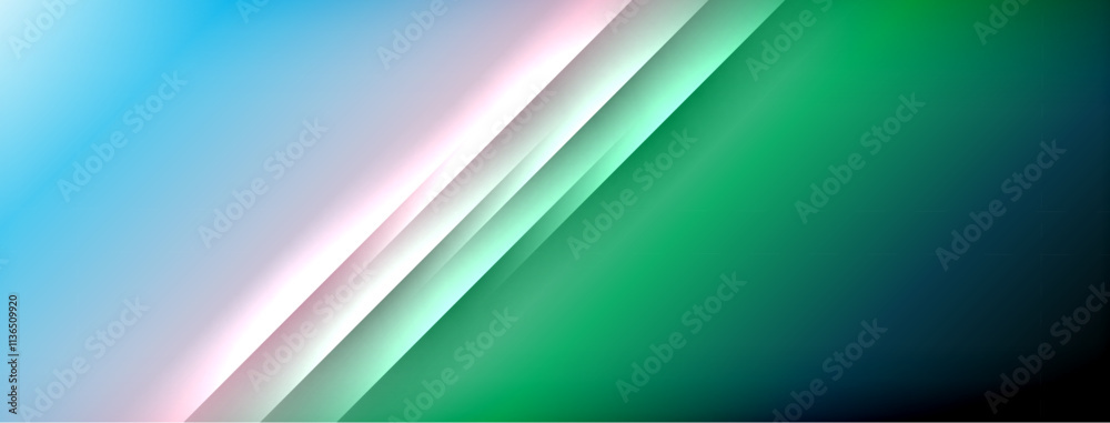 Poster Colorful gradient with lines made of shadow and light. Creative background
