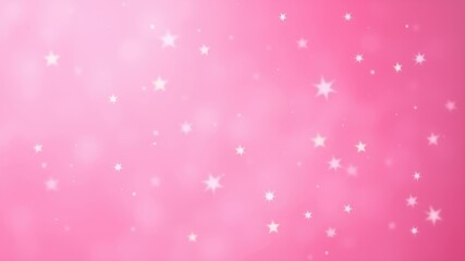 Pink Background with Scattered Sparkling Stars Ideal for Festive Designs