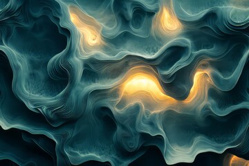 Intricate 3D abstract pattern with swirls and luminous details creates a mesmerizing visual experience