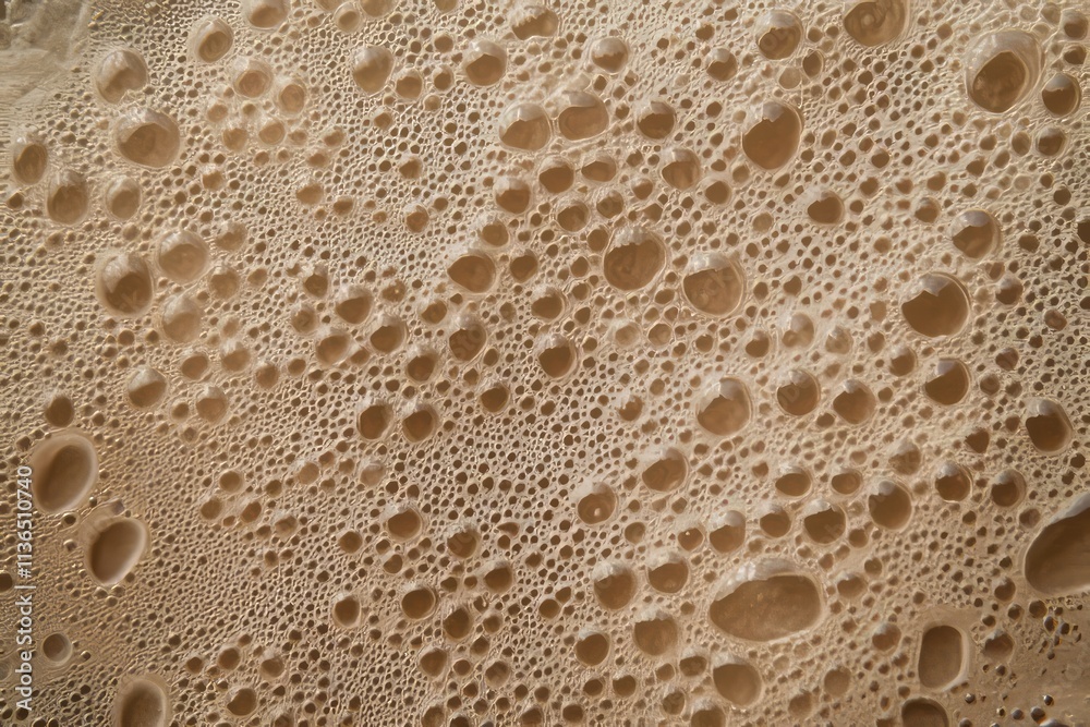 Aufkleber Liquid-like texture creating a mesmerizing pattern with bubbles and froth