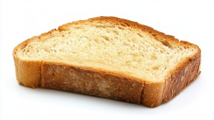 Toasted Bread Slice on White Background