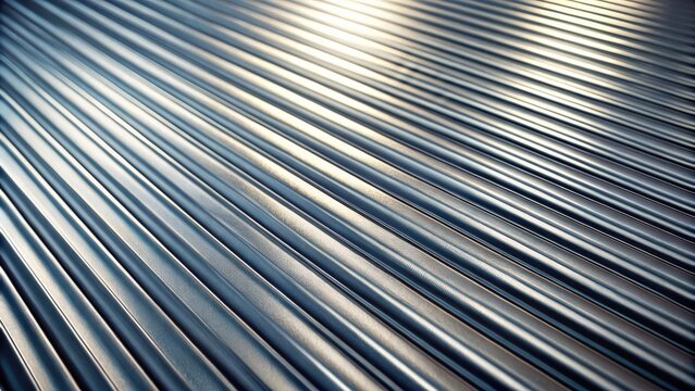 Abstract Metallic Texture Parallel Lines of Steel Reflecting Light