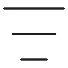 Sort Items Icon. Black and White Outline Icon