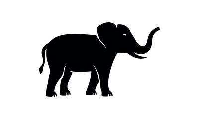 Elephant Silhouette vector illustration set isolated on white background-Elephant Silhouette Silhouette, Files for Cutting Cricut and Silhouette, Isolated on white background, Calligraphy t shirt desi