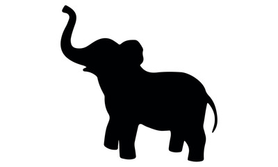 Obraz premium Elephant Silhouette vector illustration set isolated on white background-Elephant Silhouette Silhouette, Files for Cutting Cricut and Silhouette, Isolated on white background, Calligraphy t shirt desi