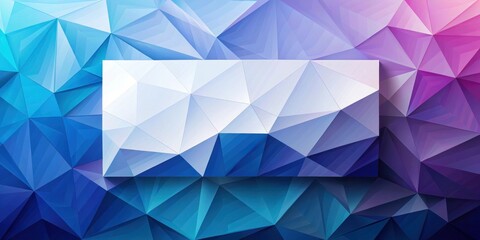 Abstract Low Poly Background with Blank Rectangular Space for Text or Image