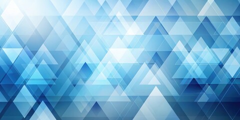 Obraz premium Abstract Blue Triangle Geometric Pattern Background for Design