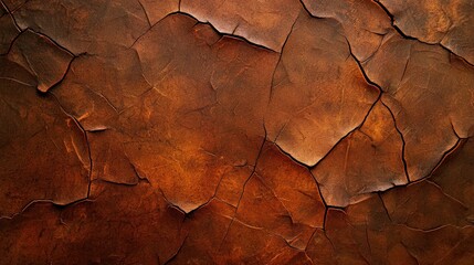 Fototapeta premium Cracked desert ground texture with rich earthy tones