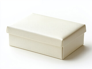 Elegant white rectangular box with textured surface, perfect for storage or gift giving. Its minimalist design adds touch of sophistication to any setting