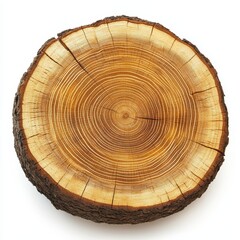 Obraz premium A silhouette of a tree ring cross-section showing age lines