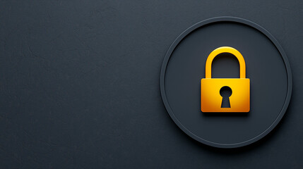 A glowing lock symbol stands out against a dark surface, symbolizing security and safety