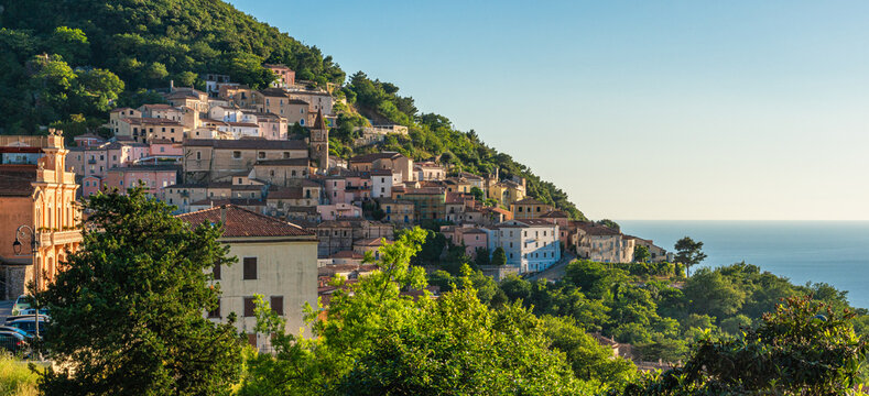 Maratea, beautiful village overlooking the sea, in the Province of Potenza, Basilicata, Italy.