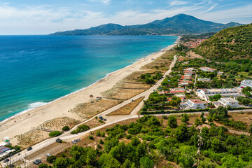 Scenic sight along the Lovers Path (Sentiero degli innamorati) in Ascea Marina, Cilento, Campania,...