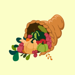 Food Basket for Decoration Vector illustration.