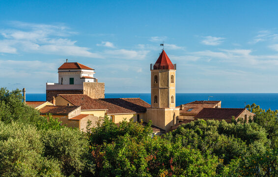 The beautiful coastal village of Acquafredda, near Maratea, in the Basilicata region of Italy.