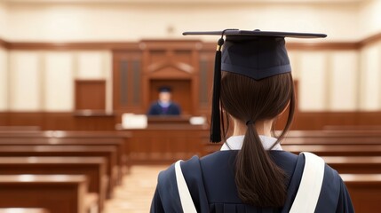 Academic achievement student portrait at graduation ceremony