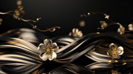 modern wall fram for canvas art luxurious leaves 3D decor for home walls	