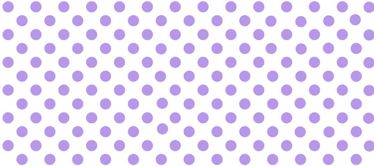 Seamless pattern with purple polka dot background