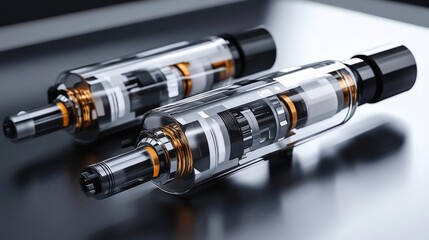 Vaping device close-up modern studio product photography sleek environment artistic viewpoint innovation concept