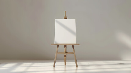 Blank Canvas on Easel Mockup 