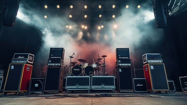 rock concert stage setup