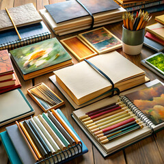 Sketchbooks filled with blank pages Sketchbooks