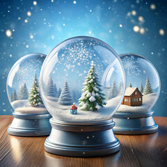 Snow globes filled with miniature scenes