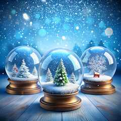 Snow globes filled with miniature scenes