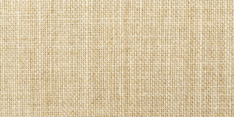 Fototapeta premium High-resolution close-up of a beige woven fabric texture with a detailed view of the intricate weave pattern