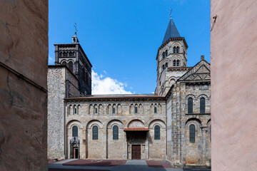 Basilica of Notre-Dame du Port in Clermont-Ferrand, France