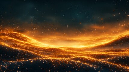 Naklejka premium Mesmerizing Amber Lights Backdrop for Magical New Year