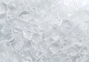 ice crystals on a glass background 