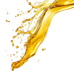 Fototapeta premium Vibrant Splash of Glossy Golden Oil