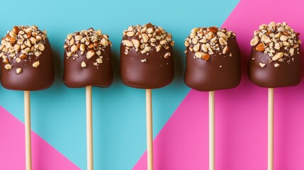 Playful Chocolate Dipped Marshmallow Treats Display
