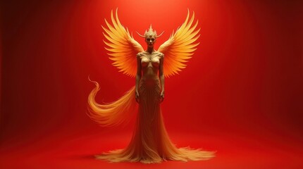 Mythical Phoenix-Human Portrait