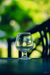 Wine cup in green area