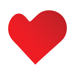 red heart isolated on white