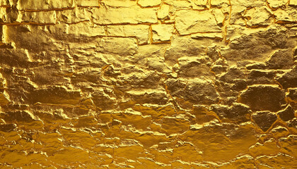 Golden wall background, generative AI.