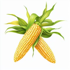 Harvest photography fresh corn on the cob in vibrant greens