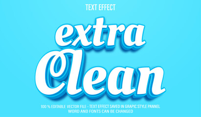 Extra Clean 3d editable text effect style