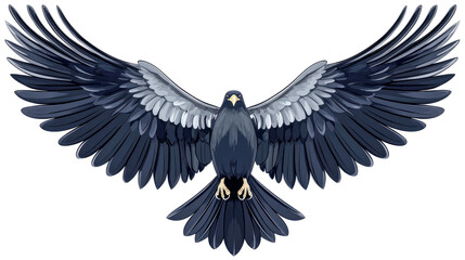 Fototapeta premium Majestic bird with wings spread wide.