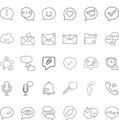 Communication Icons Messaging, Email, Feedback, Notifications, and More