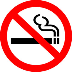 no smoking sign isolated on white background. victor ilustration. 