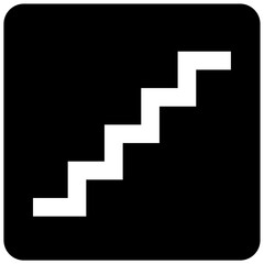 stairs sign isolated on black background. vector ilustration. 